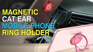 Magnetic Cat Ear Mobile Phone Ring Holder - TheEliteTrends