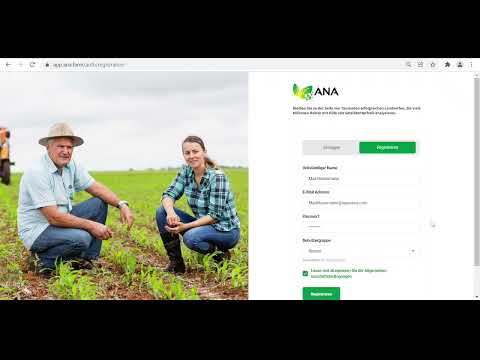 Tutorial 1: Accounterstellung und Login in ANA