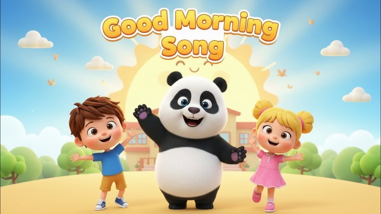 Good Morning Routine Song for Kids 🐼☀️ | Healthy Daily Habits with Panda | Fun & Learning