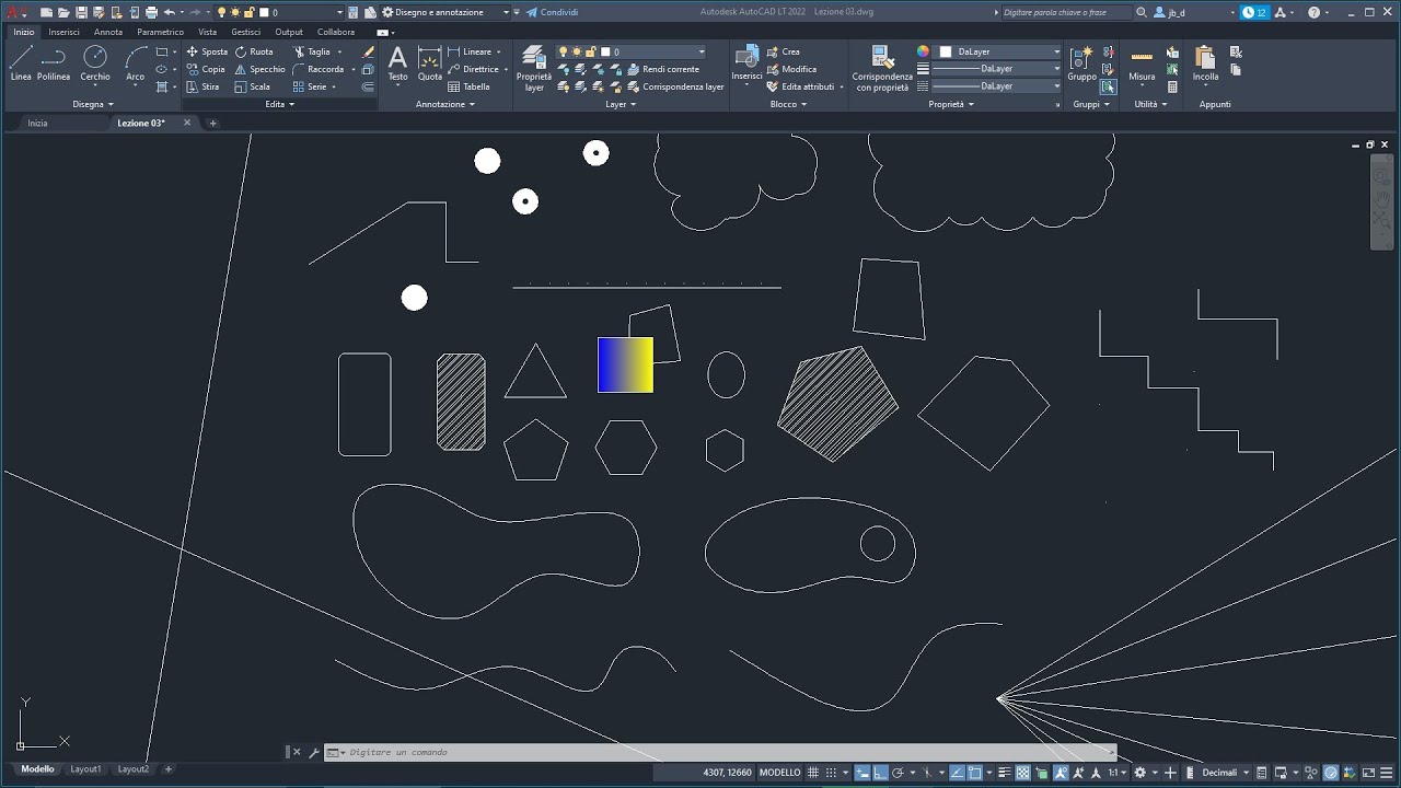 Videocorso AUTOCAD - 04 - Creazione Forme 2D, Imput Dinamici, Opzioni ...