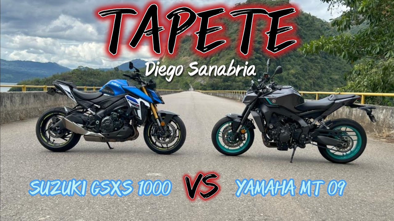 Reseña Suzuki GSX-S 1000 vs Yamaha MT-09 (0-100 kph, 0-200 kph)