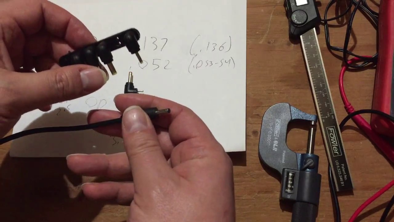 Coaxial Power Plug Size Chart