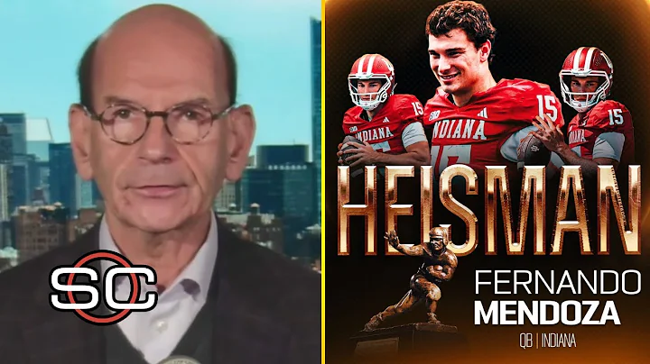 ESPN SC | Paul Finebaum reacts to Indiana QB Fernando Mendoza has won the 2025 Heisman Trophy🏆