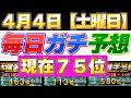 【4月4日（土曜日）】ついに75位だぞ！！！#プロスピ #プロスピa #活躍選手予想 