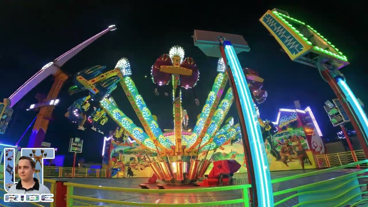 4K - Manège SKY SURF - Foire de Caen 2022 | Off ride