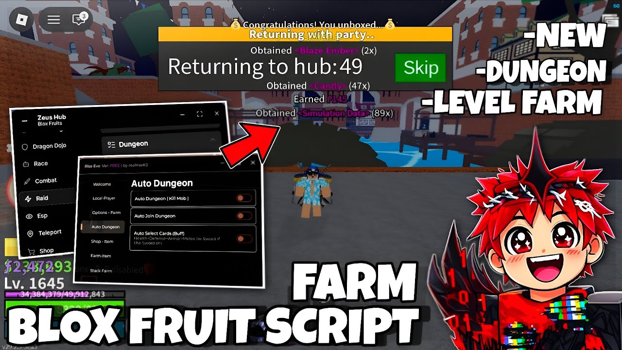 Blox Fruits Scripts 2026 Pastebin, Farm Dungeon , Level Farm , Mastery Farm, Sea Events, FAST KILL