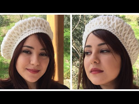 Tığ İşi Örgü Ressam Bere Yapımı - Crochet Hot Pattern -