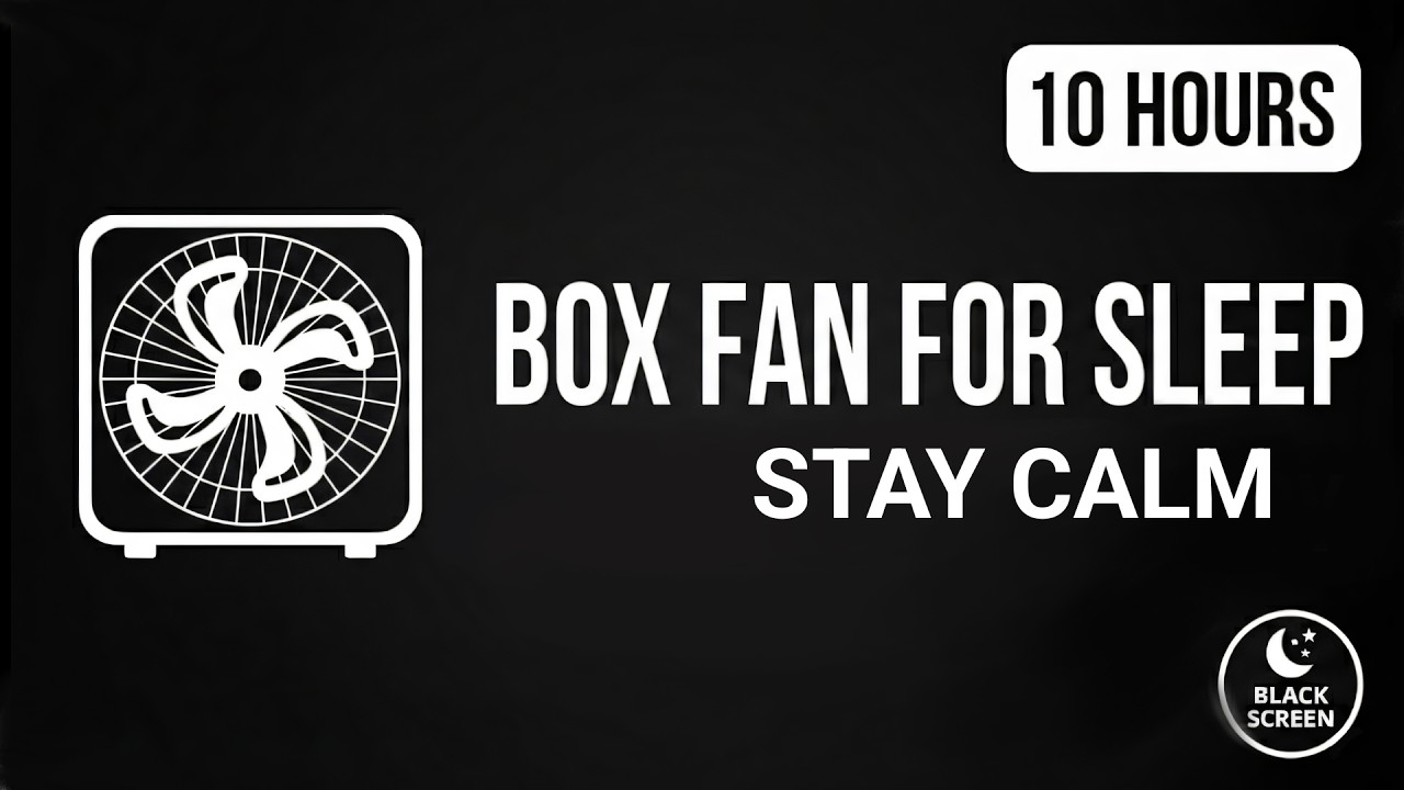 INTENSE Box Fan white noise | Stay Calm & Sleep (10 Hours) Black Screen