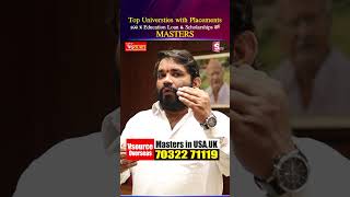 Top Universties with Placements 100 % Education Loan &amp; Scholarships తో MASTERS | Vsource Education