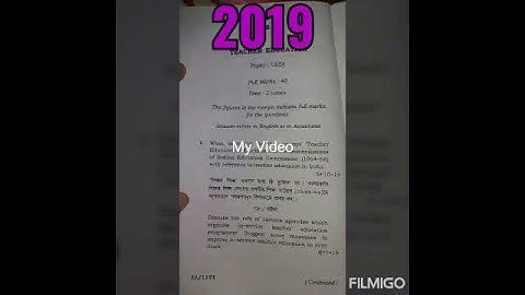 B.Ed 2nd Year (Teacher education ) questions papers 2018-19