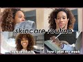 Skincare Routine, Products I&#39;m loving! Trying Curlsmith Bond Curl | A Vlog!