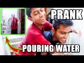 Pouring water  on brother prank   opening appas gift   velbros tamil