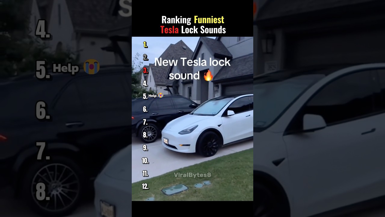Ranking Funniest Tesla Lock Sounds 😭