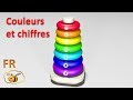 Apprends les couleurs et chiffres en français. Jouets pour bébé anneaux à empliler Learn French