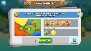 Bloonstd6 Dally Challenge: Support Tower Only By Bloonmaster334