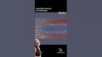 OpenFOAM CFD Tutorial case: #porousBlockage - #pisoFoam #glyph #arrows #arrow