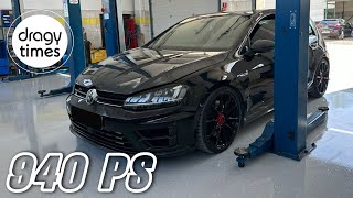 940 PS VW Golf 7R 2.5 TFSI Hyprid Turbo | Acceleration from 0-250 Km/h & 0-150 mph