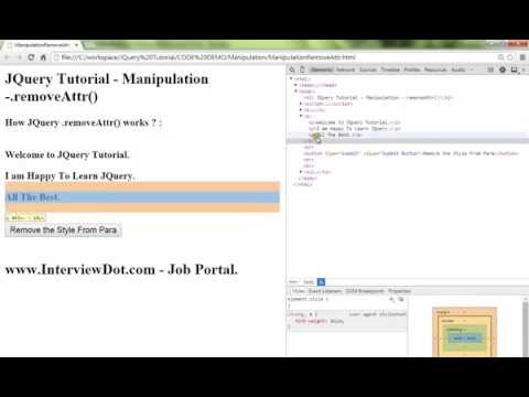REMOVEATTR METHOD IN JQUERY DEMO TAMIL