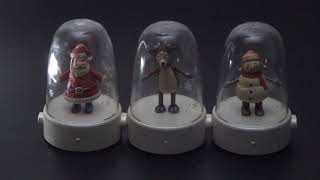 2008 Hallmark Happy Tappers - Santa, Reindeer, Snowman Set of 3