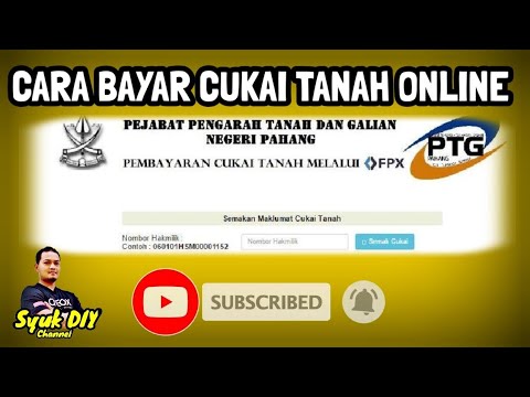 Cara Bayar Cukai Tanah Secara Online (Negeri Pahang)