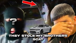 HIS SCATPACK WAS STOLEN! | Security camera caught them steal his car