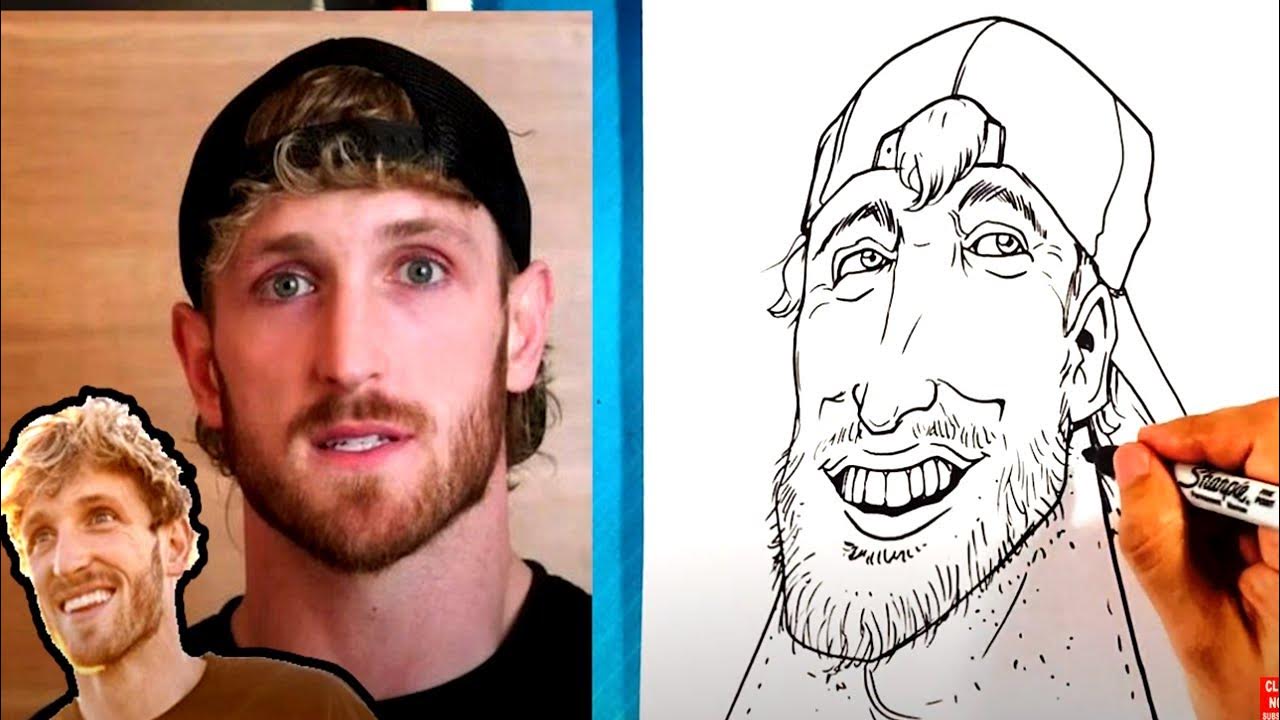 EASY How to Draw LOGAN PAUL - CARICATURE - YouTube