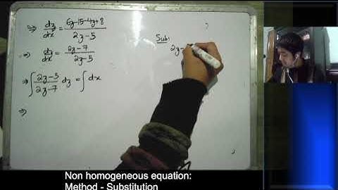 A type of Non Homogeneous Equation (Solving By substitution)