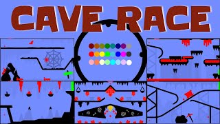 : 24 Marble Race EP. 52: Cave Race (by Algodoo)