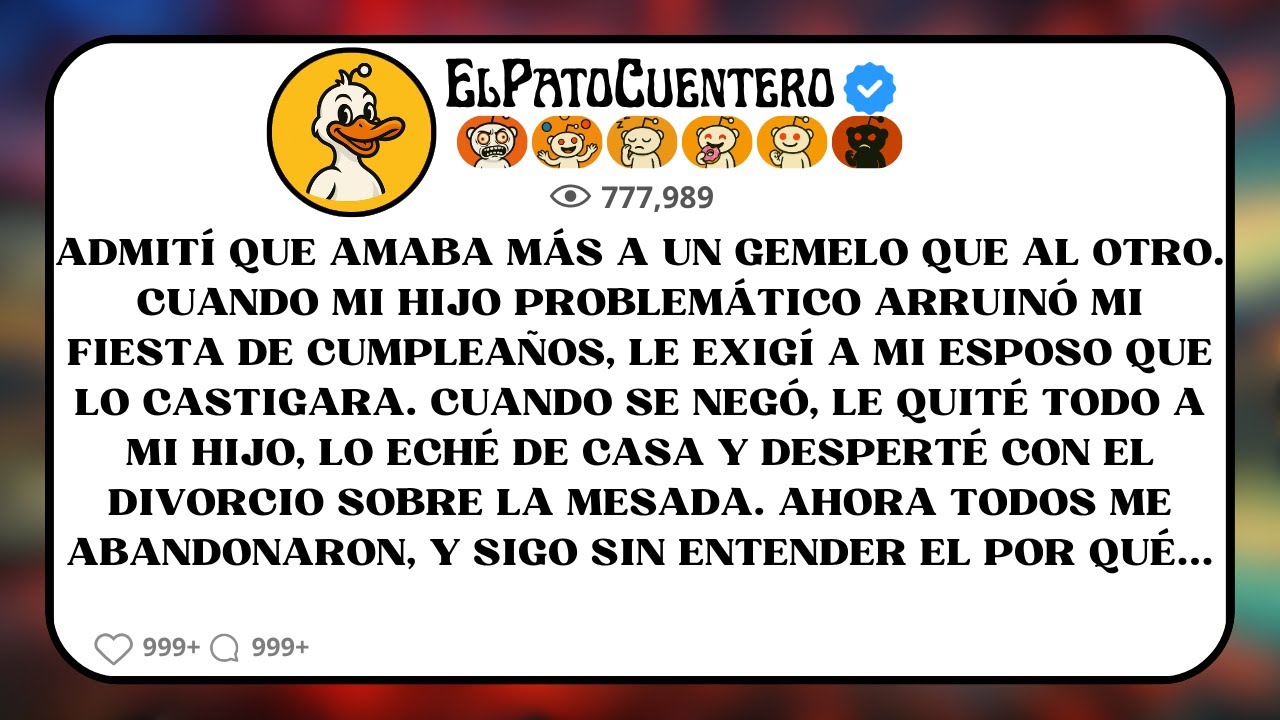 Admití que amaba más a un gemelo que al otro. Cuando mi hijo problemático arruinó mi fiesta de...