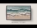 Coastal Waves – Modern Ocean Texture Frame TV Art | 4K
