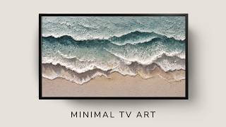 Coastal Waves – Modern Ocean Texture Frame TV Art | 4K screenshot 5