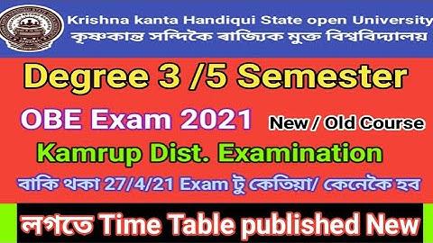 Kkhsou Examination Degree//3th // 5 th Semester //OBE Exam // Kamrup District // Examination Centre