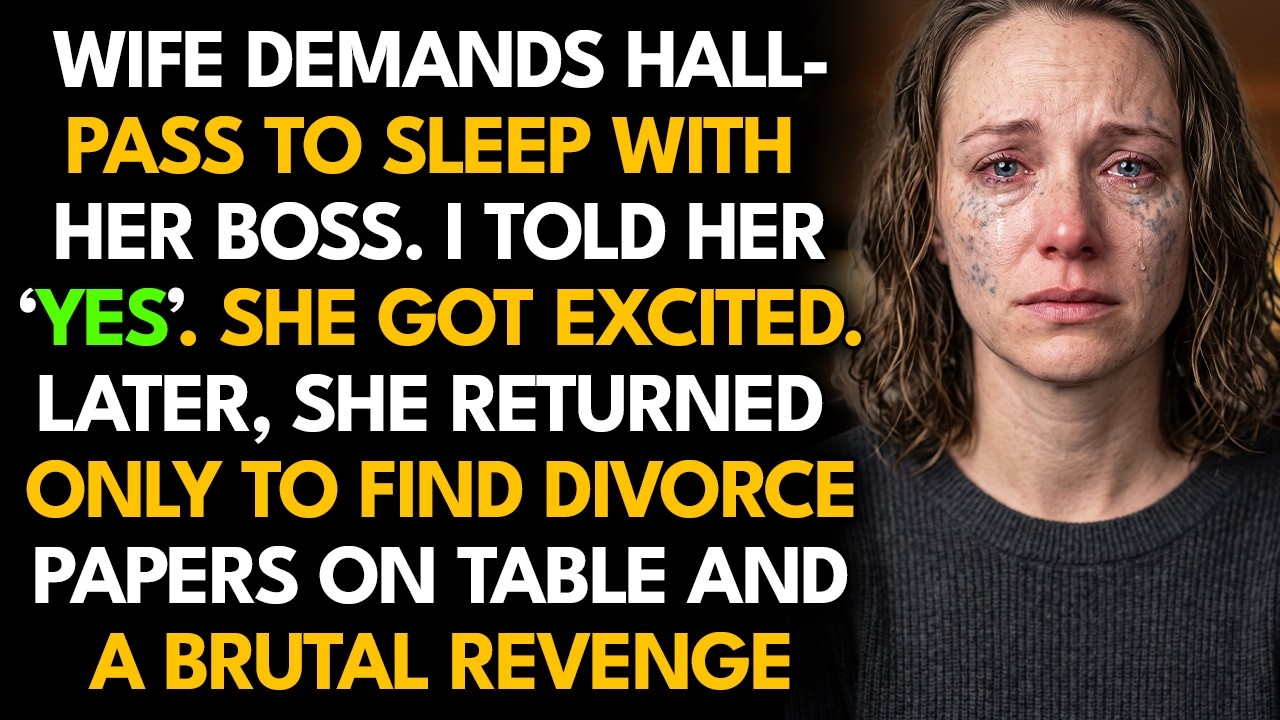 My wife sat me down at our kitchen table and told me she had feelings for her coworker. But instead of asking for a divorce, she asked for something else—a “hall pass,” one weekend with him. She...