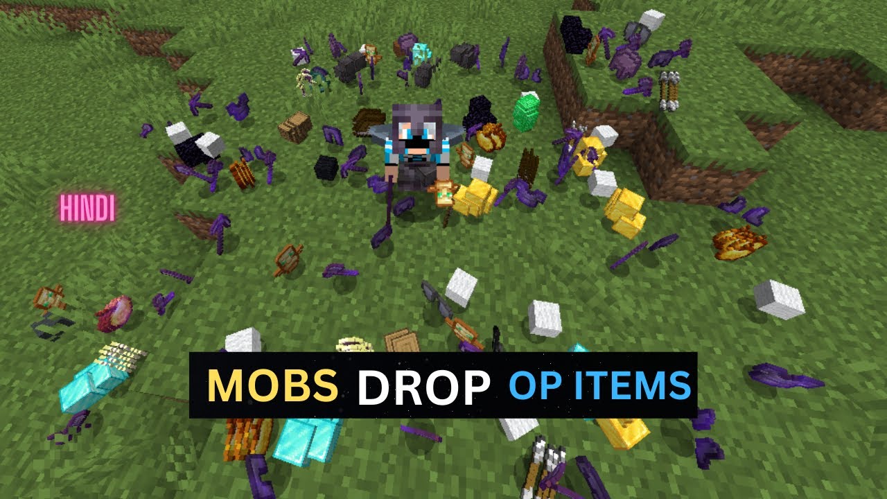 MINECRAFT BUT MOBS DROP OP ITEM | POMAX GAMER - YouTube