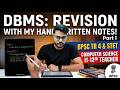 DBMS Revision with my Handwritten notes |Quick revision #bpsctre4 #dbms #bpsctre4 #computerscience