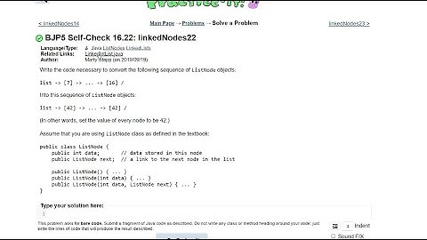 Java Practice-It || 16.22 linkedNodes22 || ListNodes, LinkedLists