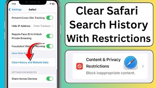 Clear Safari Search History | How to Delete Safari History on iPhone With Restrictions |iOS 17 |2024