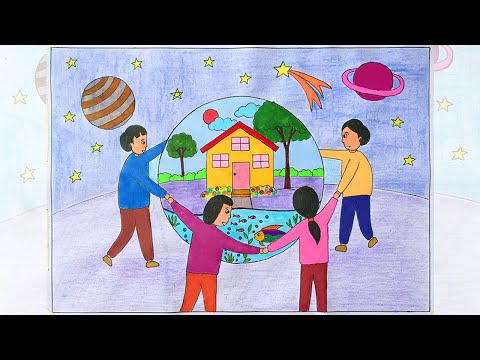 Video Vẽ tranh bảo vệ môi trường | Vẽ tranh vì môi trường... - youtube