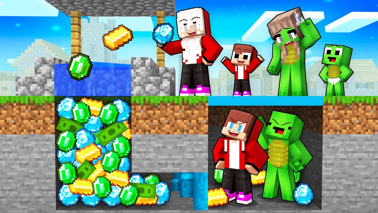 JJ and Mikey Created a Wishing Well to Rob Families in Minecraft! (Maizen)