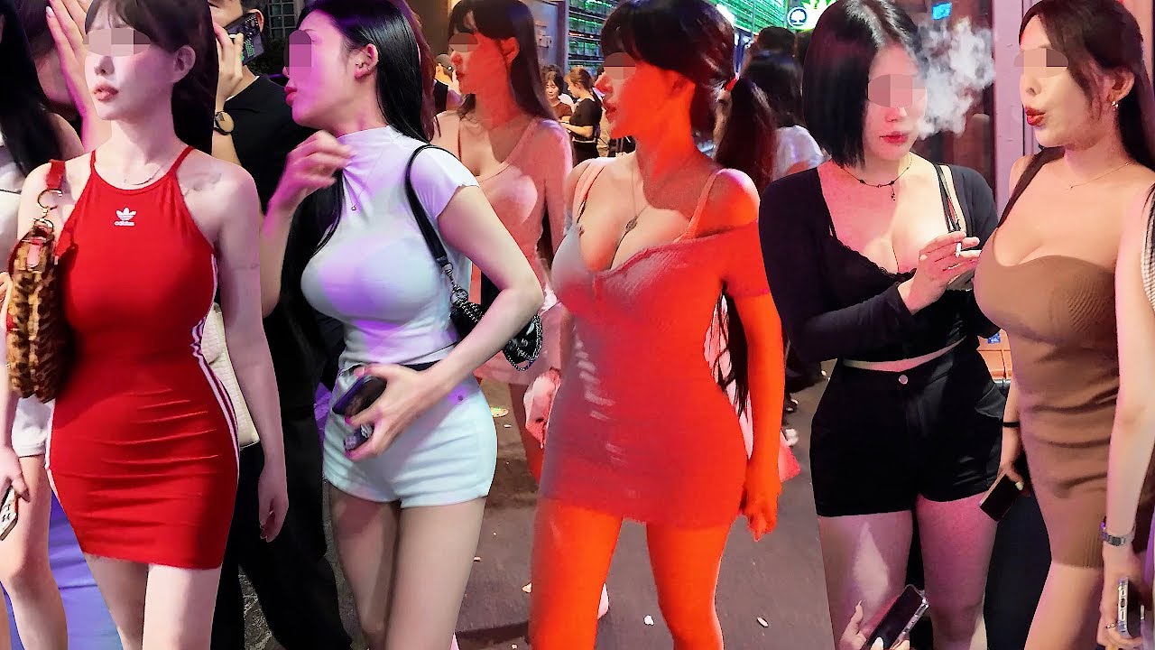 [4K 이태원은 미녀천국 😎😎😎] 이태원 클럽 거리에는 언제나 놀라운 미녀들이 가득하네요^^ 오늘도 함께 걸어요^^ # 이태원 # 서울 # 한국