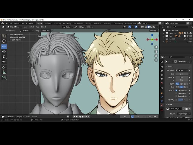 Blender Tutorial, Modeling Character anime male ( boy) creation, Kimizuka  Kimihiko