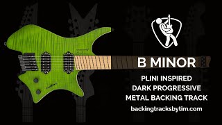 Plini Inspired Dark Progressive Metal Backing Track in B Minor | 105 BPM