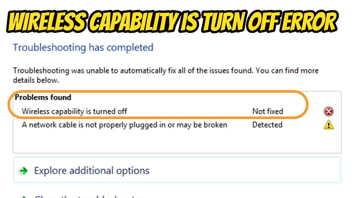 HOW TO FIX WIRELESS CAPABILITY IS TURNED OFF ERROR | THE VIRAL STORY