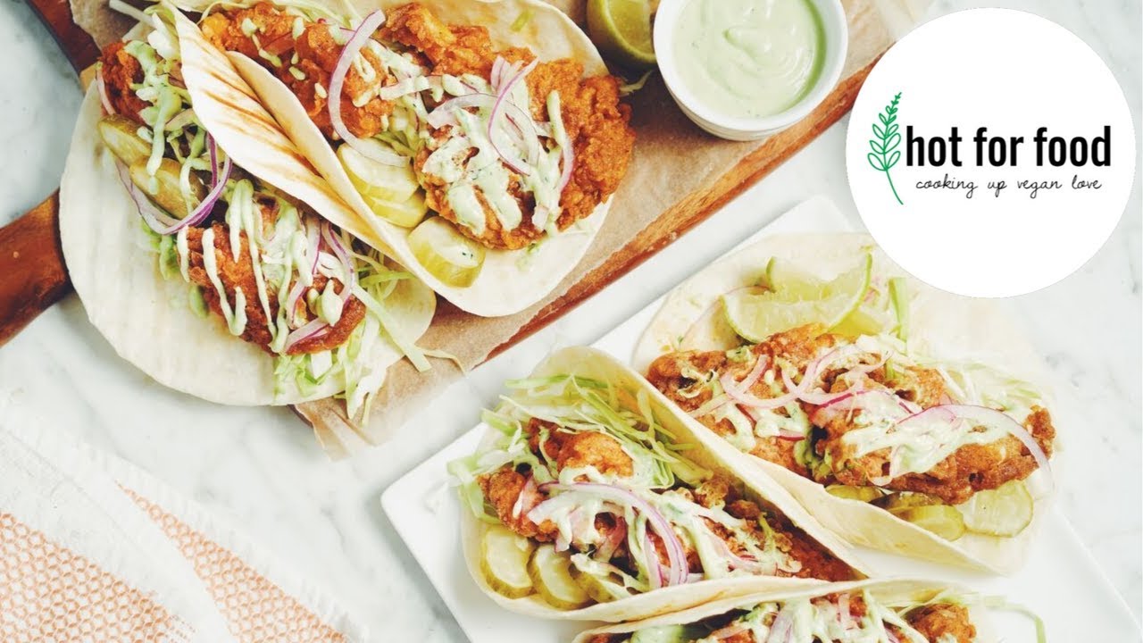 VEGAN NASHVILLE HOT CHICKEN TACOS | hot for food vegan tacos jackfruit