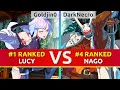 GGST Goldjin0 1 Ranked Lucy Vs DarkNecro 4 Ranked Nagoriyuki High Level Gameplay 