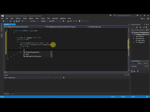 C# Programs - Find the biggest number using While Loop