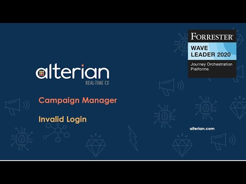 Campaign Manager  Invalid Login