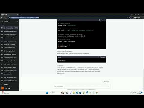How to use variables in SQL statement in Python