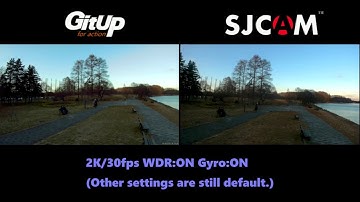 GitUp Git2 VS SJCAM SJ5000X Elite Evening park test (2K/30fps)