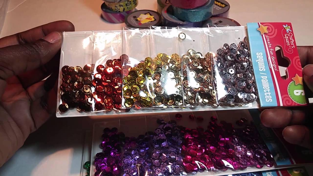 Washi Tape/Glitter Tape Haul & Dollar Tree Sequins Haul YouTube